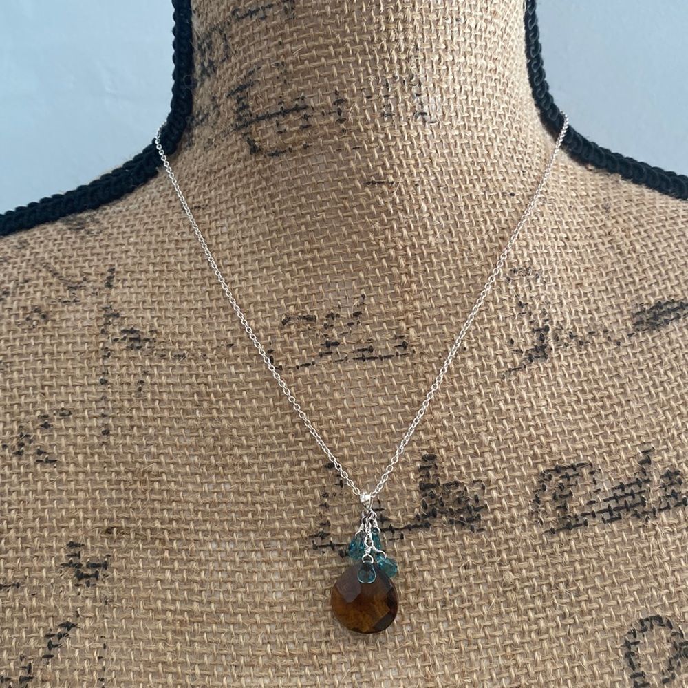 MWS Mark Washerman Samara Sterling Silver Dainty Charm Necklace 925‎